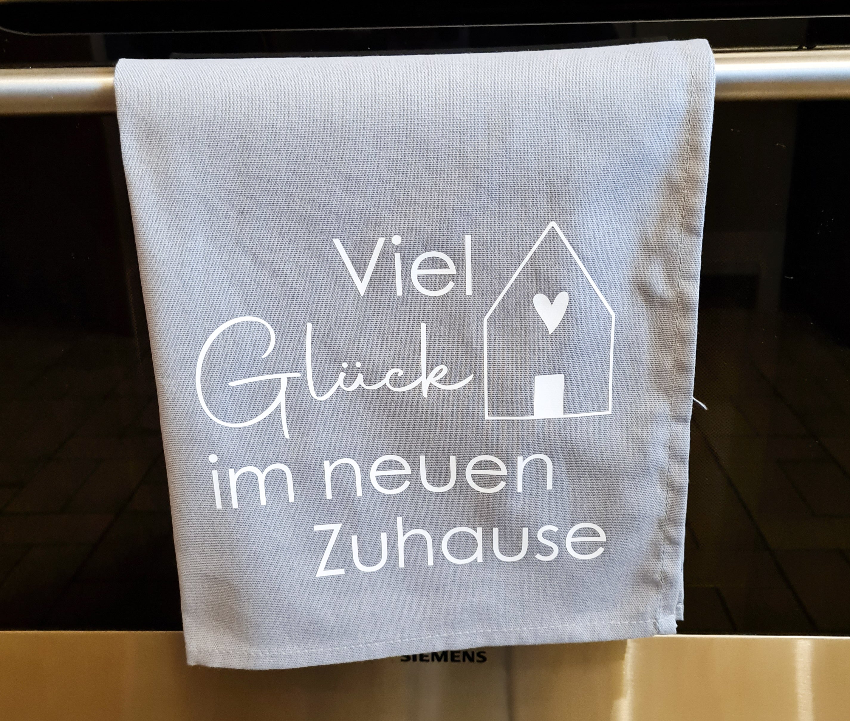 Geschirrspültuch mit Kochlöffel/ Geschenk zum Einzug/ Einweihungsgeschenk
