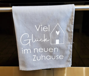 Geschirrspültuch mit Kochlöffel/ Geschenk zum Einzug/ Einweihungsgeschenk