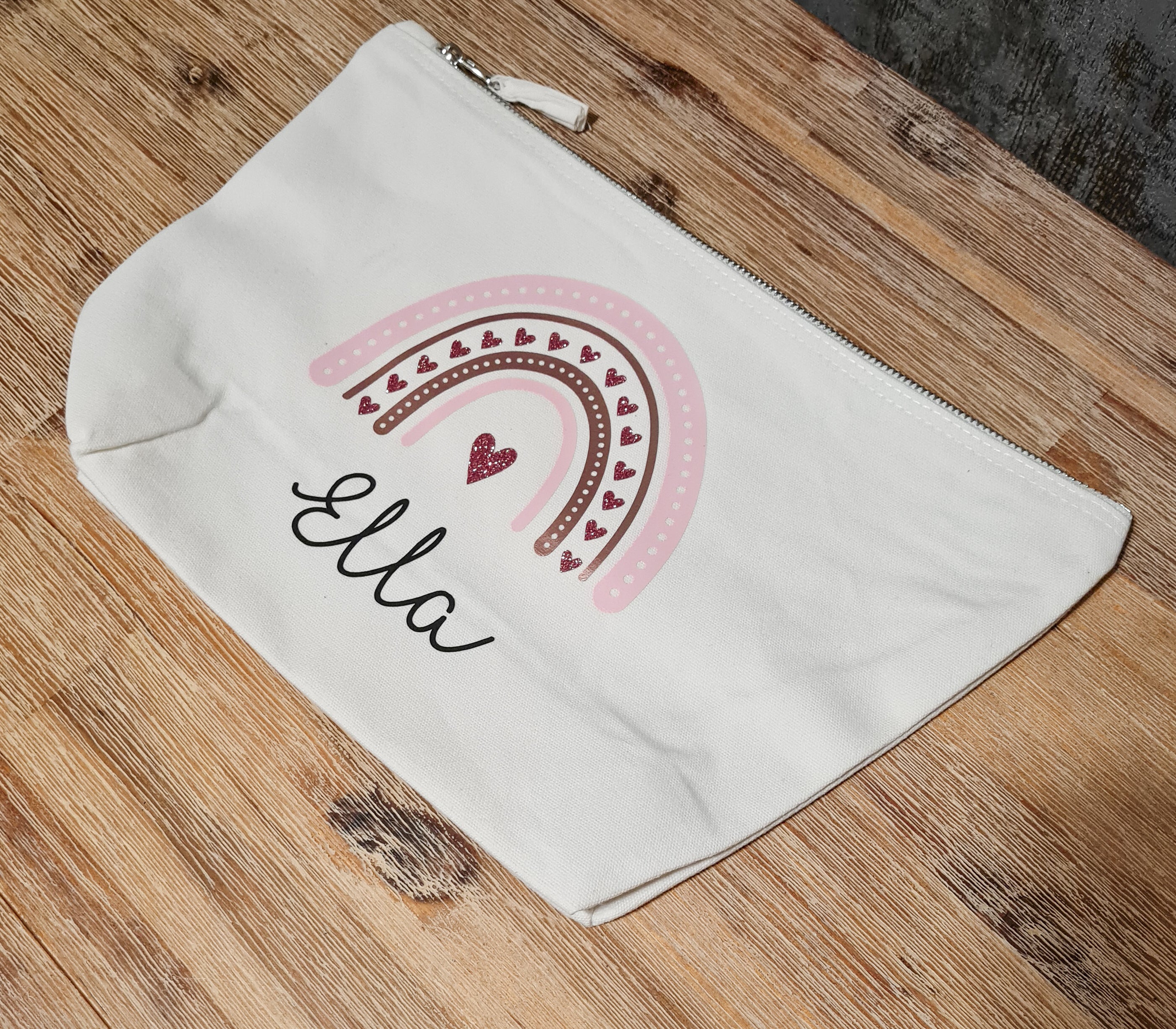 Wickeltasche "Regenbogen" rosa- personalisiert