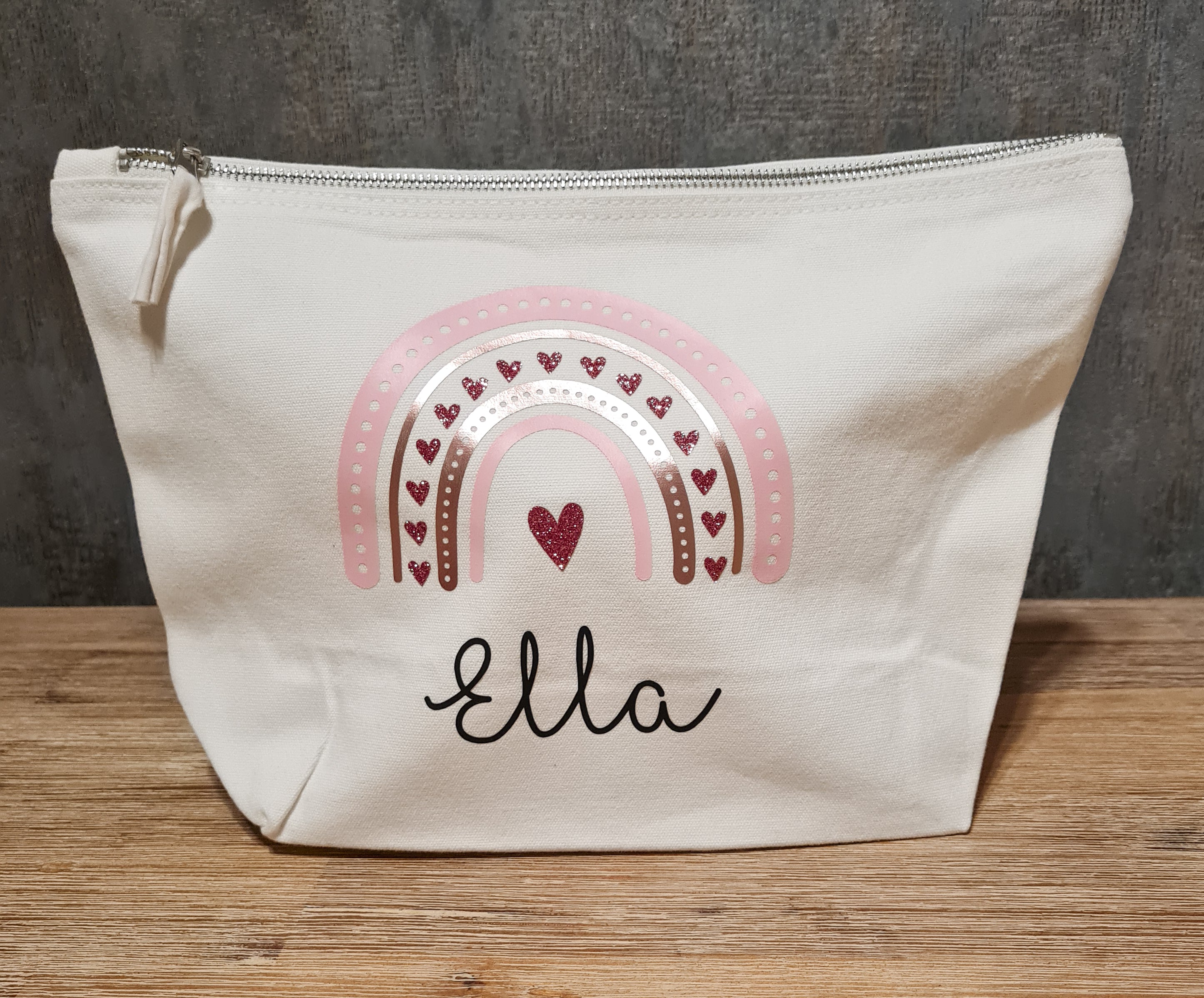 Wickeltasche "Regenbogen" rosa- personalisiert