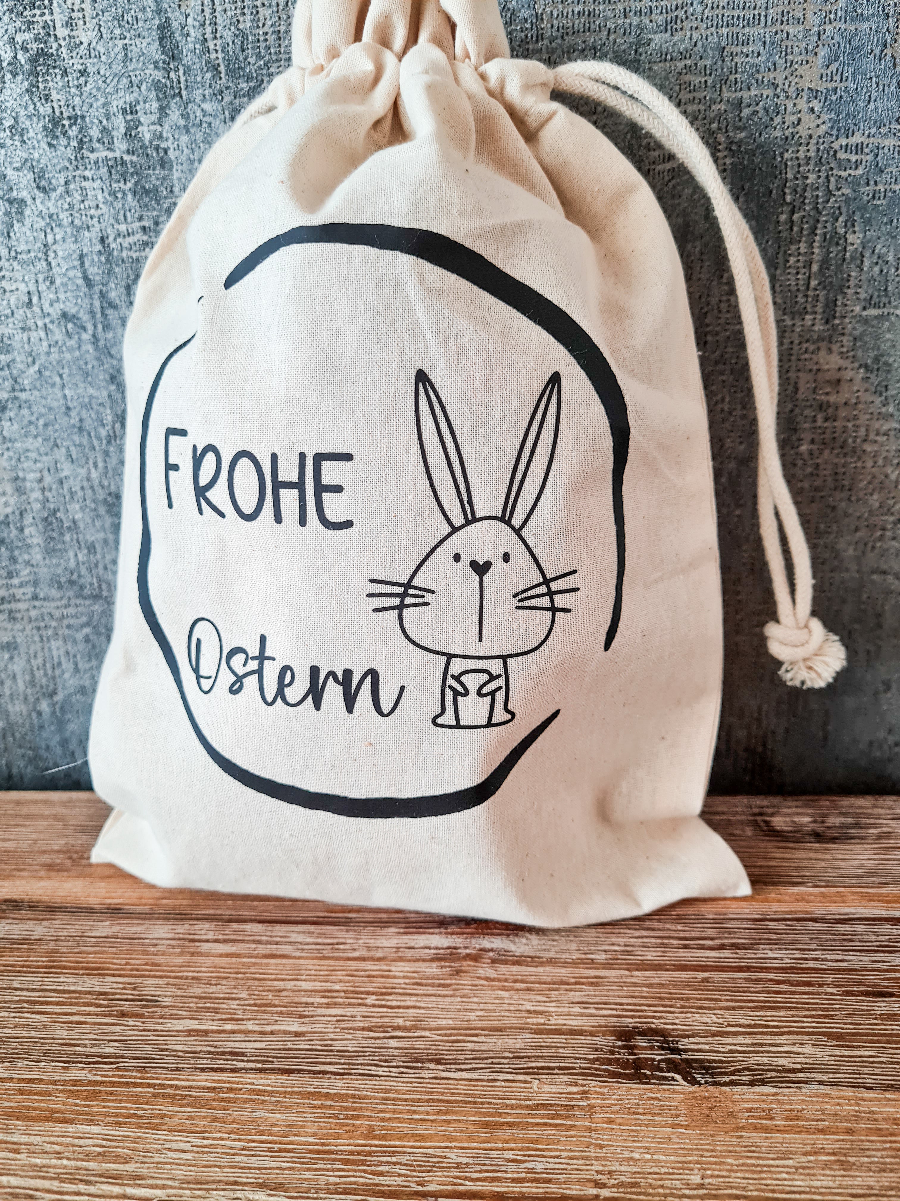 Osterbeutel mit Hasenmotiv