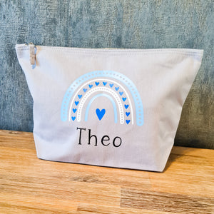 Wickeltasche "Regenbogen" blau- personalisiert