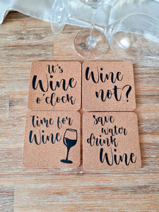 Glasuntersetzer für Weinliebhaber aus Kork- personalisiert