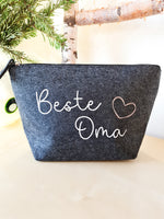 Lade das Bild in den Galerie-Viewer, Kosmetiktasche aus Filz &quot;Beste Oma&quot;
