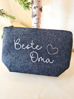 Lade das Bild in den Galerie-Viewer, Kosmetiktasche aus Filz &quot;Beste Oma&quot;
