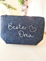 Lade das Bild in den Galerie-Viewer, Kosmetiktasche aus Filz &quot;Beste Oma&quot;

