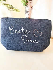Kosmetiktasche aus Filz "Beste Oma"